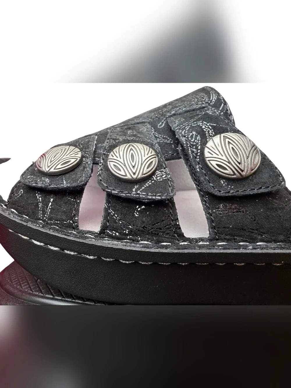 Alegria Women's Black Julee Vinely Slide Size 6-6.5 NWT Box